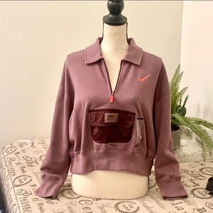 Nike Exclusive Sample With Tag Sportswear front pouch 3/4 zip jacket